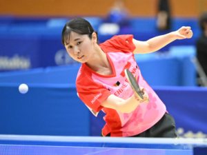 【用具のこだわり】山本愛織「軽量ラケットと横目の表ソフトで変化を重視」