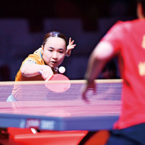 ［ドーハの戦い］女子シングルス・準々決勝。世界卓球史初、日中激突 4vs.4