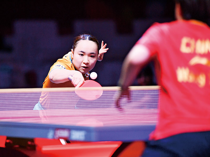 ［ドーハの戦い］女子シングルス・準々決勝。世界卓球史初、日中激突 4vs.4