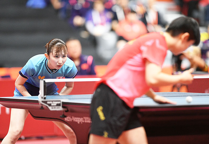 女子シングルス銅メダル・早田ひなが悔やむ準決勝の「あの2本」。20戦全勝の孫穎莎は「各ゲームの競り合いは非常に激しい」